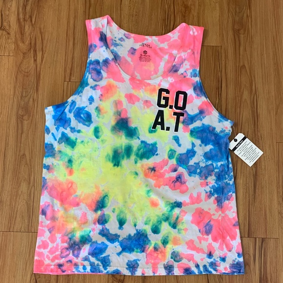 Urban Heritage Tie Dye Graphic Unisex Muscle Tank - Picture 2 of 8
